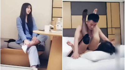 [동양야동] 비주얼 블랙 타이트 탱크톱 아가씨, 세련되고 날씬하고 하얀 다리, 검은 실크를 입고 힘차게 벌려 핥아주고 놀아주고, 듣기 좋은 신음소리 들끓어 팍팍 세게 후려치고